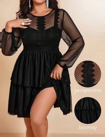 Rochie mini Shein Curve+, negru