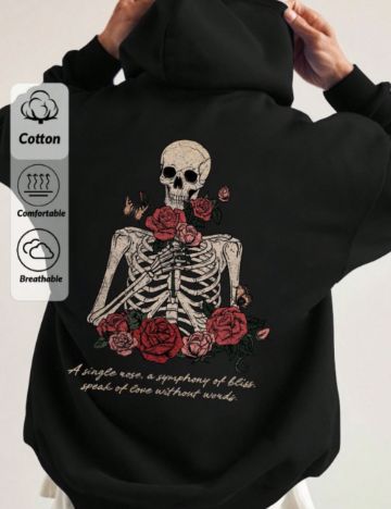 Hanorac Shein MANFINITY, negru