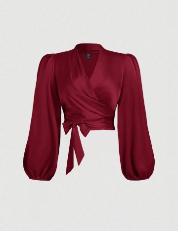 Cămașă Shein Curve+, vișiniu