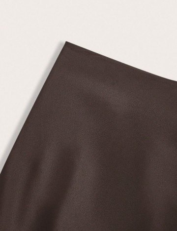 Fustă maxi Shein Curve+, maro