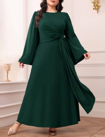Rochie de ocazie Shein Curve+, verde