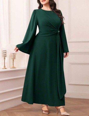 Rochie de ocazie Shein Curve+, verde