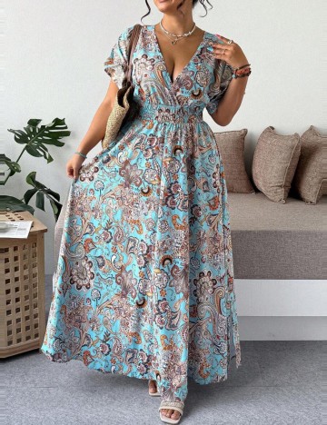 Rochie midi Shein, mix culori