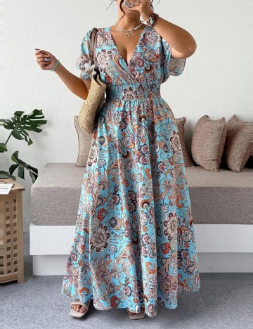 Rochie midi Shein, mix culori