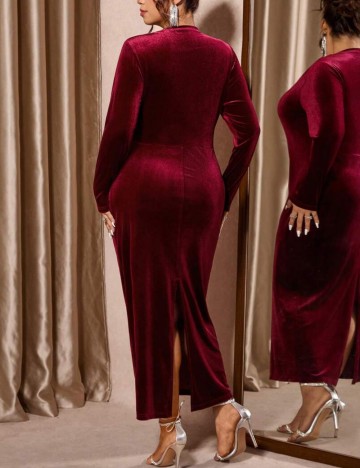 Rochie maxi Shein Curve+, vișiniu