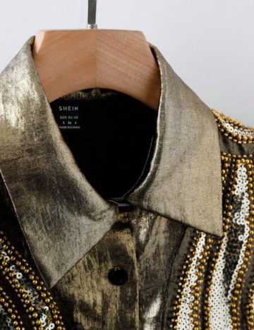 Cămașă Shein, auriu