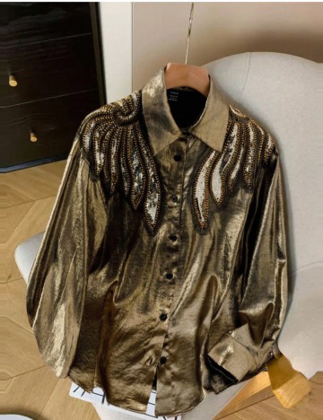 Cămașă Shein, auriu