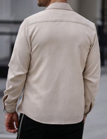 Cămașă Shein MANFINITY, bej