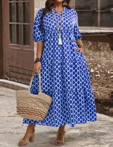 Rochie midi Shein, mix culori