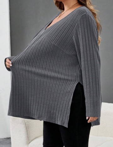 Bluză Shein Curve+, gri