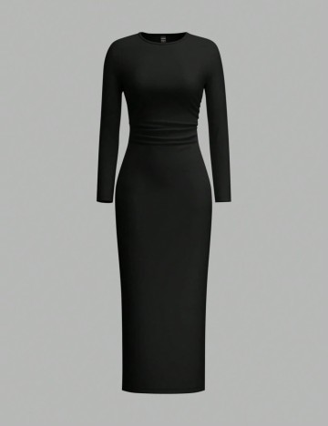 Rochie maxi Shein Curve+, negru