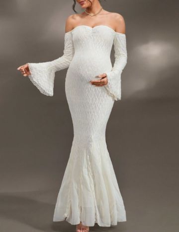 Rochie maxi Shein, crem