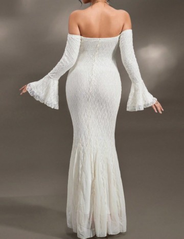 Rochie maxi Shein, crem