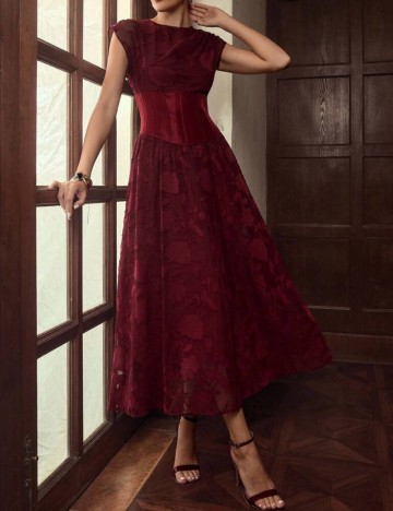 Rochie midi Shein, vișiniu