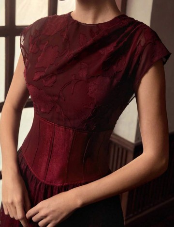 Rochie midi Shein, vișiniu