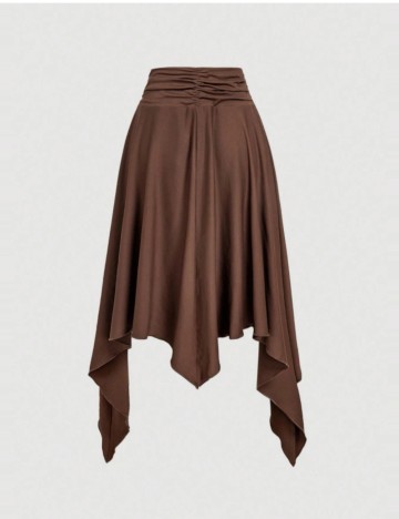 Fustă midi Shein, maro