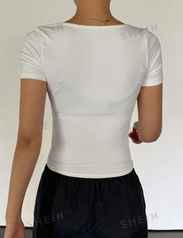 Tricou Shein DAZY, alb