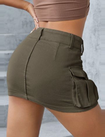 Fustă mini Shein, kaki