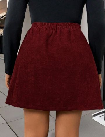 Fustă mini Shein Curve+, roșu