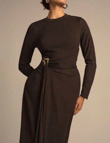 Rochie midi Shein Curve+, maro