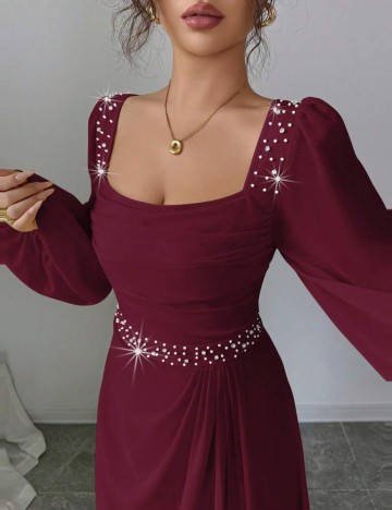 Rochie de ocazie Shein, vișiniu