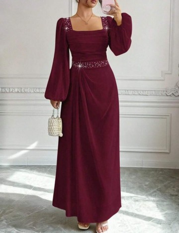 Rochie de ocazie Shein, vișiniu