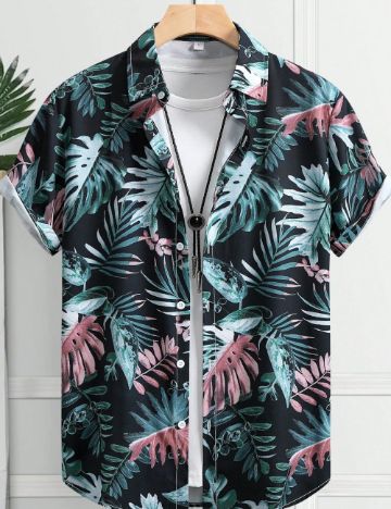 Cămașă cu m&acirc;necă scurtă Shein, mix culori