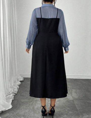 Rochie midi Shein Curve+, mix culori