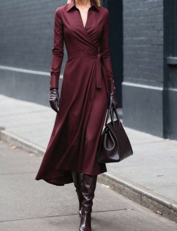 Rochie maxi Shein, vișiniu