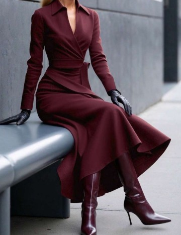 Rochie maxi Shein, vișiniu