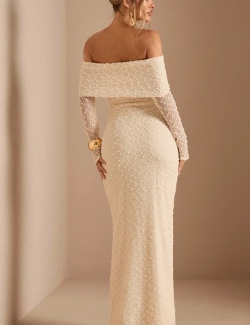 Rochie maxi Shein, crem