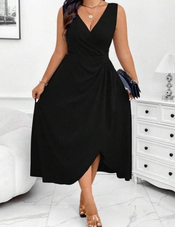 Rochie maxi Shein Curve+, negru