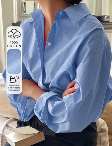 Cămașă Shein, albastru