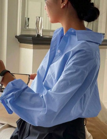 Cămașă Shein, albastru