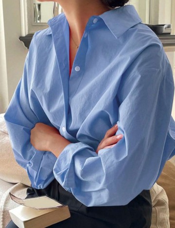 Cămașă Shein, albastru