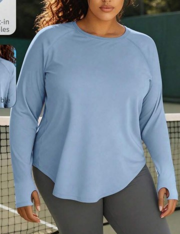 Bluză Shein Curve+, albastru