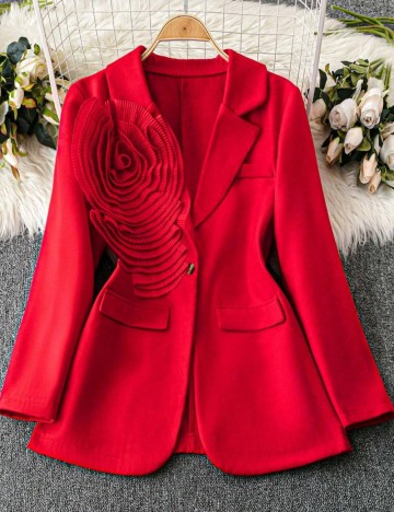 Sacou Shein Curve+, roșu