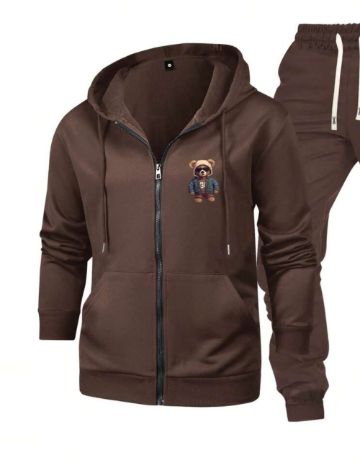 Hanorac Cu Fermoar Shein, maro