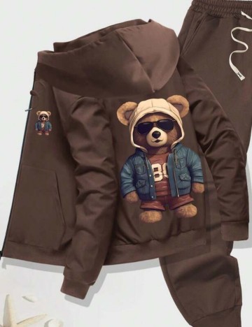 Hanorac Cu Fermoar Shein, maro