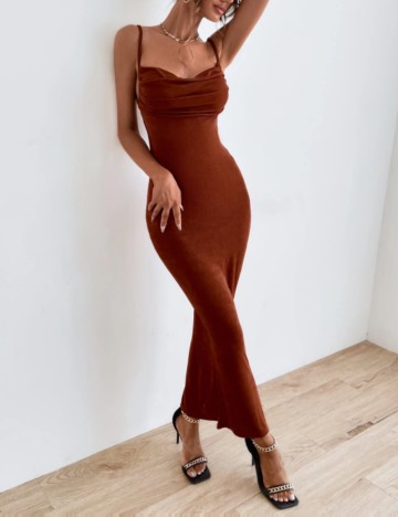 Rochie maxi Shein, cărămiziu