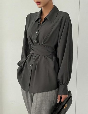 Cămașă Shein, gri