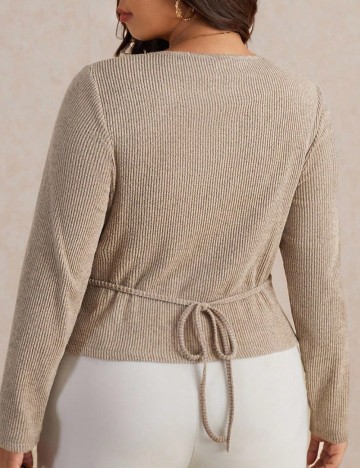 Bluză Shein Curve+, maro