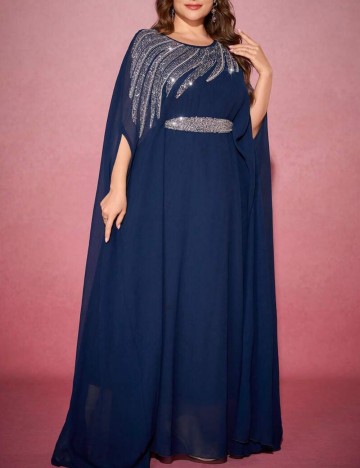 Rochie maxi Shein Curve+, albastru