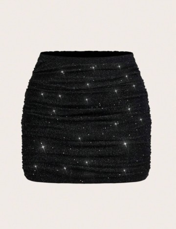 Fustă mini Shein Curve+, negru