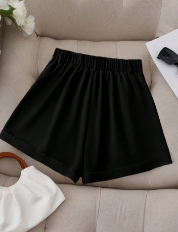 Pantaloni scurți Shein Curve+, negru