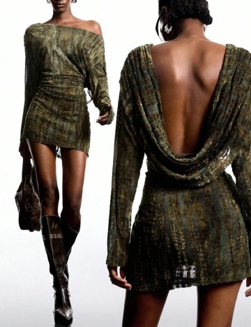 Rochie mini Shein, kaki