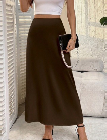 Fustă maxi Shein, maro