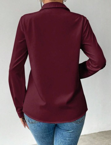 Cămașă Shein, vișiniu