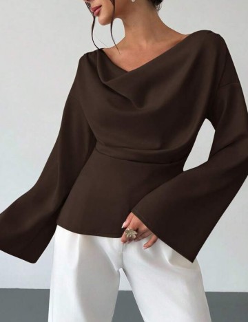 Cămașă Shein, maro