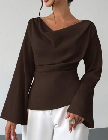 Cămașă Shein, maro